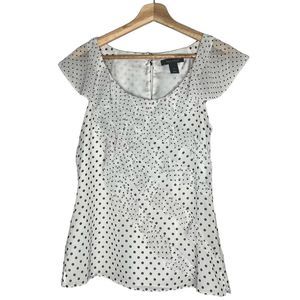 WHBM Polka Dot Blouse